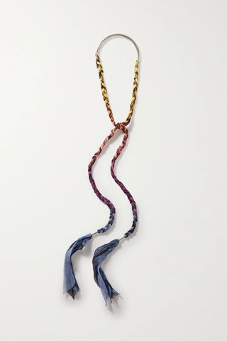 유럽직배송 이자벨마랑 목걸이 ISABEL MARANT Papina silver-tone and braided silk necklace 33258524072227160