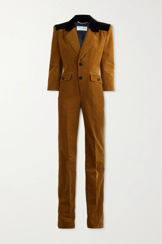 유럽직배송 생로랑 점프수트 SAINT LAURENT Two-tone cotton-corduroy jumpsuit 38063312419756626