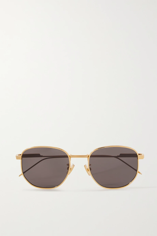 유럽직배송 보테가베네타 선글라스 BOTTEGA VENETA Round-frame gold-tone sunglasses 38063312419905016