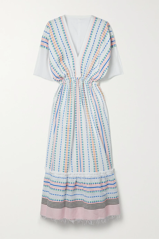유럽직배송 렘렘 원피스 LEMLEM Doti fringed striped cotton-blend gauze midi dress 33258524072782782