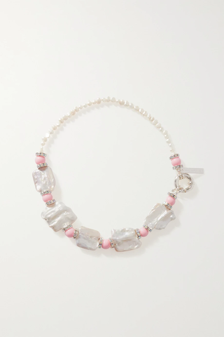 유럽직배송 PEARL OCTOPUSS.Y Silver-plated pearl, crystal and beaded necklace 38063312420785813