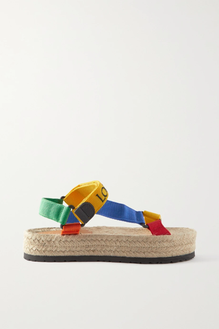 유럽직배송 로에베 에스파듀 샌들 LOEWE + Paula&#039;s Ibiza color-block webbing espadrille sandals 33258524072818898