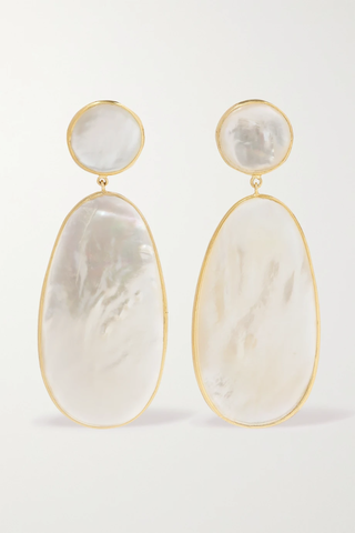 유럽직배송 피파스몰 귀걸이 PIPPA SMALL 18-karat gold mother-of-pearl earrings 36093695688957899