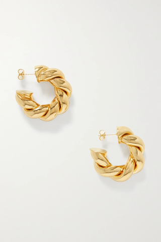유럽직배송 MARTHA CALVO Mini Rope gold-plated hoop earrings 45666037504153741