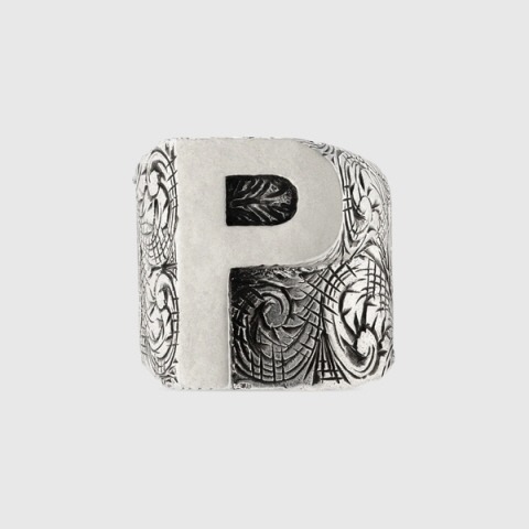 유럽직배송 구찌 반지 GUCCI P letter ring in silver 554254J84000811