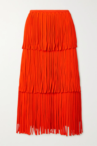 유럽직배송 프로엔자슐러 스커트 PROENZA SCHOULER Tiered fringed knitted maxi skirt 36093695688915993