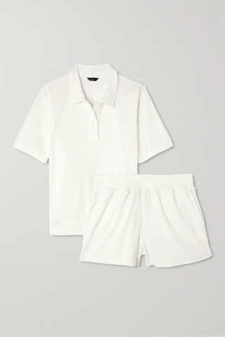 유럽직배송 레일즈 RAILS Serena and Jane cotton-blend terry polo shirt and shorts set 43769801095431175