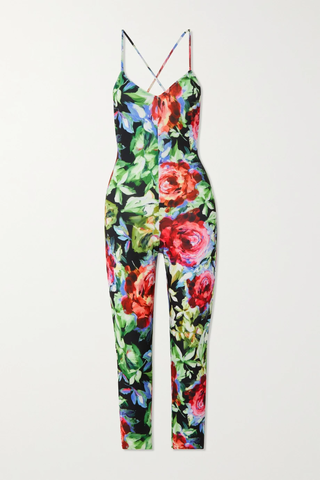 유럽직배송 노르마카말리 점프수트 NORMA KAMALI Fara open-back floral-print stretch-jersey jumpsuit 36856120584999418