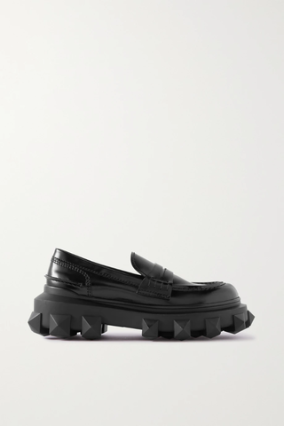 유럽직배송 발렌티노 로퍼 VALENTINO Valentino Garavani Trackstud 35 patent-leather loafers 24772899113439620