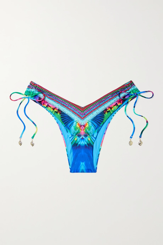 유럽직배송 카밀라 비키니 CAMILLA Crystal-embellished printed recycled bikini briefs 32027475400179620