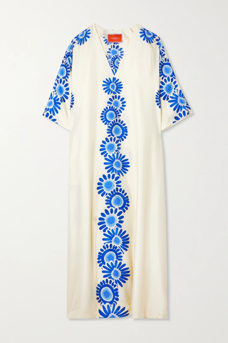유럽직배송 라더블제이 원피스 LA DOUBLEJ Muumuu printed silk-twill maxi dress 34344356236743338