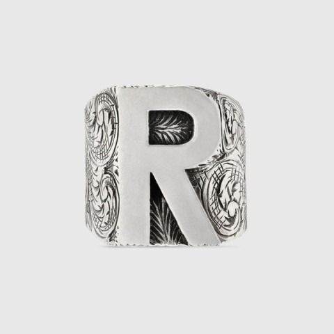 유럽직배송 구찌 반지 GUCCI R letter ring in silver 554257J84000811