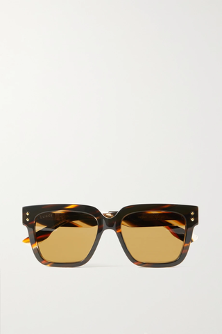 유럽직배송 구찌 선글라스 GUCCI EYEWEAR Nouvelle Vague oversized square-frame tortoiseshell acetate sunglasses 38063312419905712