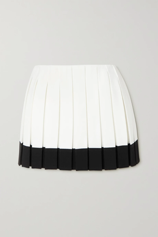 유럽직배송 생로랑 미니스커트 SAINT LAURENT Two-tone pleated crepe de chine mini skirt 1647597278214609