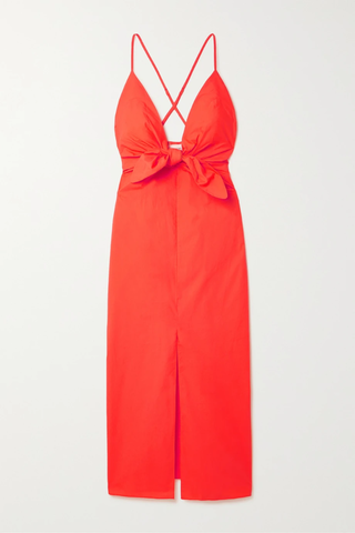 유럽직배송 마라호프만 원피스 MARA HOFFMAN Lolita tie-front organic cotton-poplin dress 32027475399326757