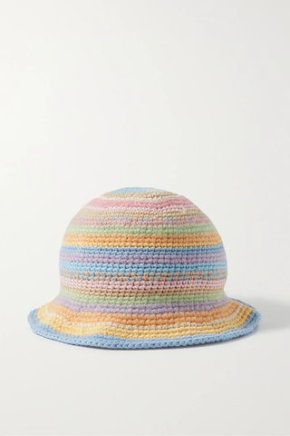 유럽직배송 아크네스튜디오 버킷햇 ACNE STUDIOS Kimma striped crocheted cotton bucket hat 25185454455771335
