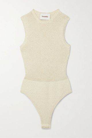 유럽직배송 나누시카 NANUSHKA Mare crocheted organic cotton-blend bodysuit 33258524072286698