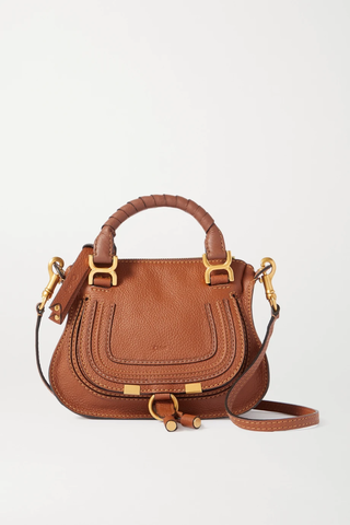 유럽직배송 끌로에 숄더백 CHLOÉ Marcie mini textured-leather shoulder bag 8008779905409112