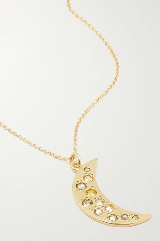 유럽직배송 BROOKE GREGSON 목걸이 Crescent 14-karat gold diamond necklace 45666037504927848