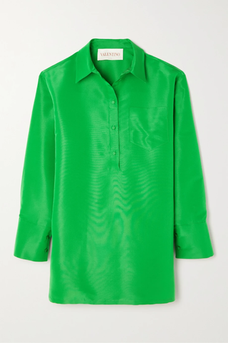 유럽직배송 발렌티노 셔츠 VALENTINO Oversized silk-faille shirt 33258524072485092