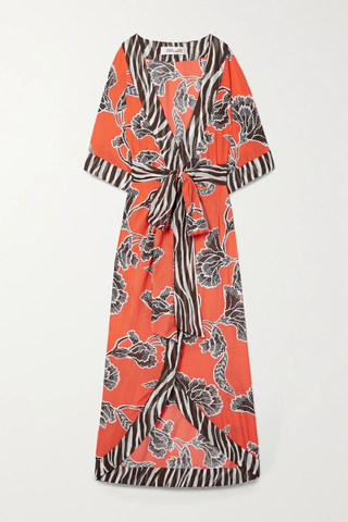 유럽직배송 다이앤본퍼스텐버그 원피스 DIANE VON FURSTENBERG Echo floral-print crepe midi wrap dress 38063312420503462