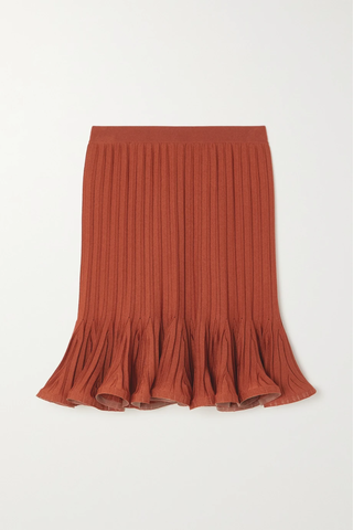 유럽직배송 지방시 미니스커트 GIVENCHY Ruffled ribbed-knit mini skirt 33258524072309714