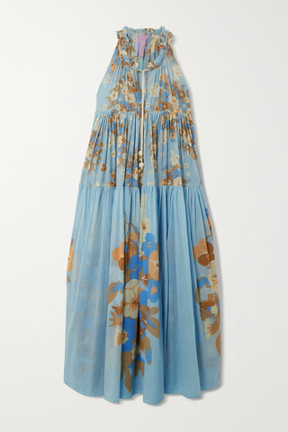 유럽직배송 YVONNE S Ruffled tiered floral-print cotton-voile maxi dress 36093695689052361