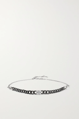 유럽직배송 YEPREM 18-karat white gold diamond necklace 36594538430049125