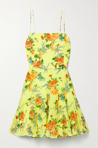 유럽직배송 앨리스앤올리비아 미니원피스 ALICE + OLIVIA Ginny pleated floral-print cotton and silk-blend voile mini dress 38063312420748666