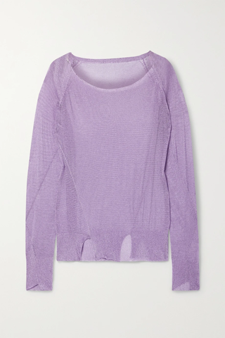 유럽직배송 더로우 THE ROW Giro asymmetric open-knit Lurex sweater 33258524072689097