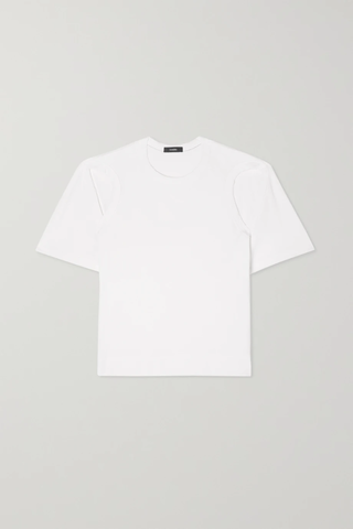 유럽직배송 베이식 티셔츠 BASSIKE Cutout organic cotton-jersey T-shirt 38063312419293558