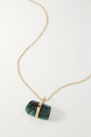 유럽직배송 JIA JIA May 14-karat gold emerald necklace 38063312419982080
