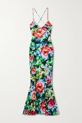 유럽직배송 노르마카말리 NORMA KAMALI Open-back floral-print stretch-jersey gown 1647597278636440