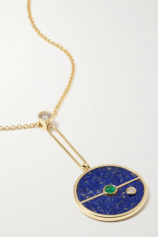 유럽직배송 RETROUVAÍ Compass 14-karat gold multi-stone necklace 33258524072636515