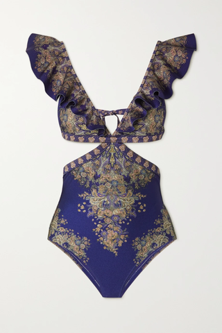 유럽직배송 짐머만 ZIMMERMANN Anneke ruffled cutout paisley-print swimsuit 38063312420620301