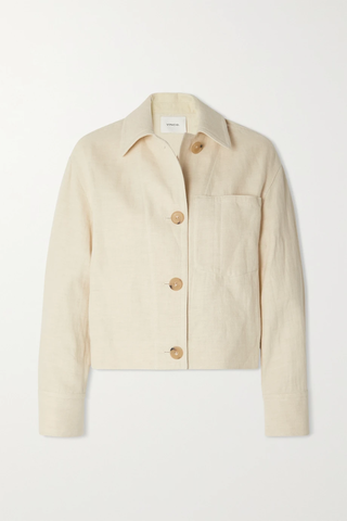 유럽직배송 빈스 자켓 VINCE Cropped organic cotton and linen-blend twill jacket 38063312420510327