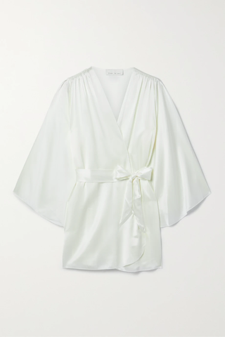 유럽직배송 플뢰르드말 로브 FLEUR DU MAL Angel faux pearl-emebellished belted stretch-silk satin robe 38063312420530958