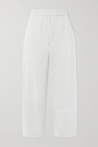 유럽직배송 빈스 팬츠 VINCE Cropped striped linen-blend wide-leg pants 38063312420519960