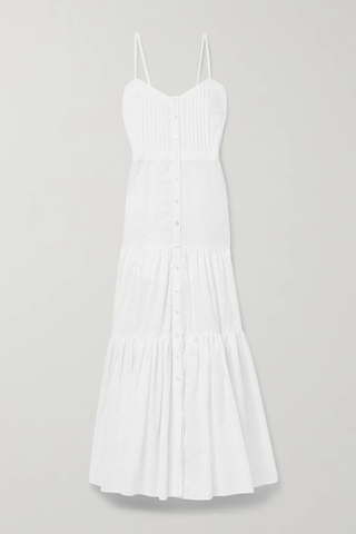 유럽직배송 베로니카비어드 원피스 VERONICA BEARD Alondra tiered pleated broderie anglaise cotton maxi dress 38063312420503483