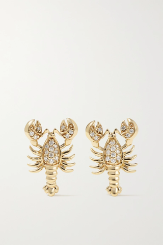 유럽직배송 시드니에반 귀걸이 SYDNEY EVAN Lobster 14-karat gold diamond earrings 38063312418970736