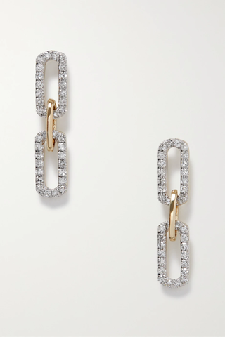 유럽직배송 스톤앤스트랜드 귀걸이 STONE AND STRAND Sparkle Chain 10-karat gold diamond earrings 42247633208027186