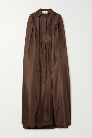 유럽직배송 발렌티노 VALENTINO Cape-effect silk-satin gown 33258524072485085