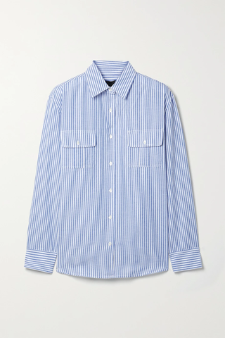 유럽직배송 닐리로탄 셔츠 NILI LOTAN Felicity striped cotton and ramie-blend shirt 33258524071916101
