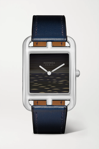 유럽직배송 HERMÈS TIMEPIECES Cape Cod Crepuscule 29mm stainless steel and leather watch 36856120585388414