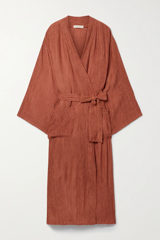유럽직배송 SAVANNAH MORROW Ula bamboo and silk-blend crepon robe 32027475400192245