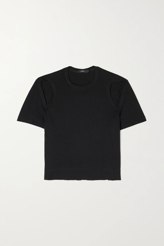 유럽직배송 베이식 티셔츠 BASSIKE Cutout organic cotton-jersey T-shirt 38063312419293559