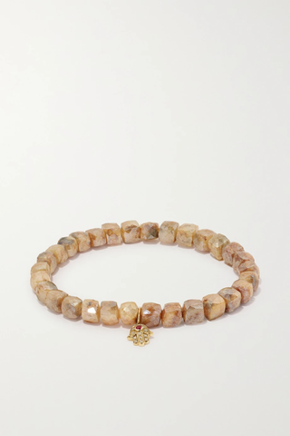 유럽직배송 시드니에반 팔찌 SYDNEY EVAN Small Hamsa 14-karat gold, quartz and diamond bracelet 38063312418972205
