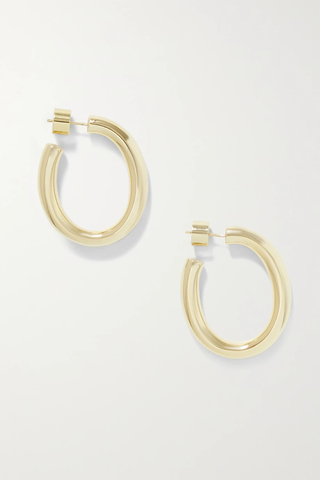 유럽직배송 제니퍼피셔 귀걸이 JENNIFER FISHER Mini Law gold-plated hoop earrings 45666037504372177