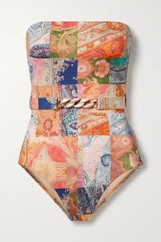 유럽직배송 짐머만 ZIMMERMANN Anneke strapless belted paisley-print swimsuit 38063312420620584