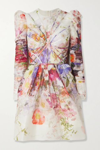 유럽직배송 짐머만 미니원피스 ZIMMERMANN Prima paneled floral-print linen and silk-blend organza mini dress 33258524072874860